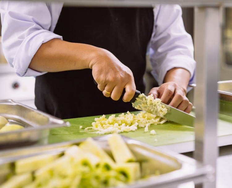 Chef preparing food